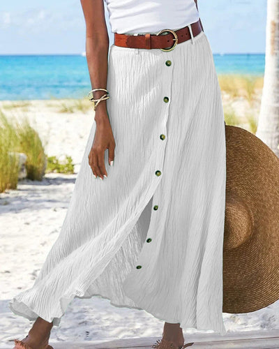 Cindy™ - Flowing Button-Up Skirt