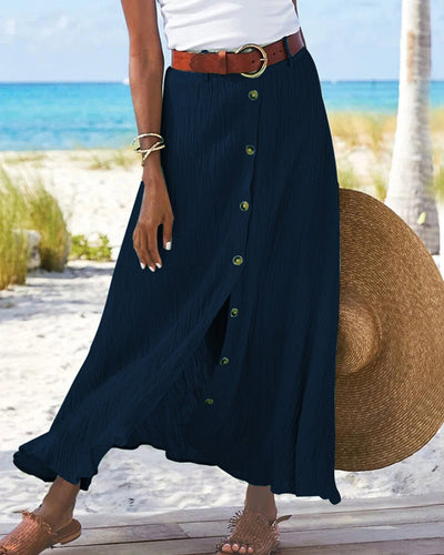 Cindy™ - Flowing Button-Up Skirt