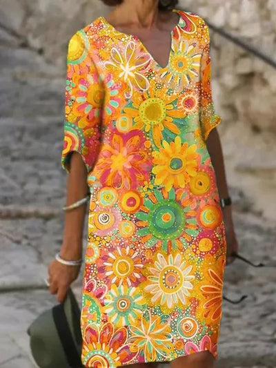Beth™ - Colorful Floral Dress