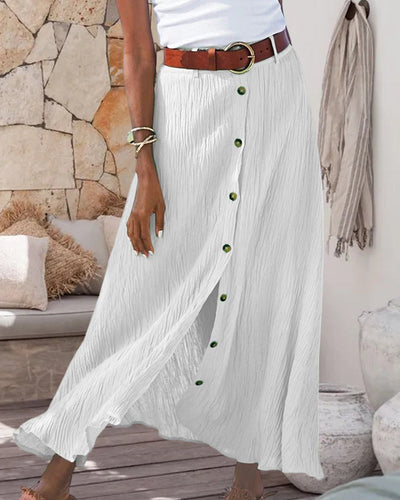Cindy™ - Flowing Button-Up Skirt