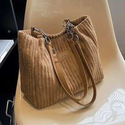 Megan | Cotton Corduroy Tote Bag